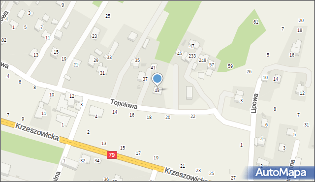 Wola Filipowska, Topolowa, 43, mapa Wola Filipowska