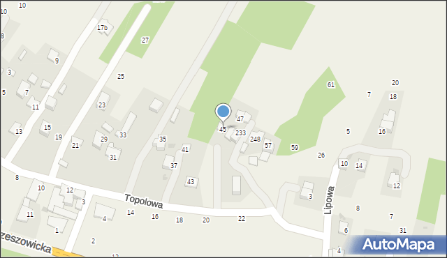 Wola Filipowska, Topolowa, 45, mapa Wola Filipowska