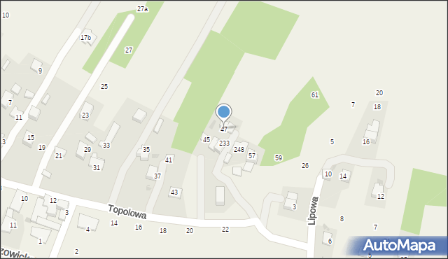 Wola Filipowska, Topolowa, 47, mapa Wola Filipowska