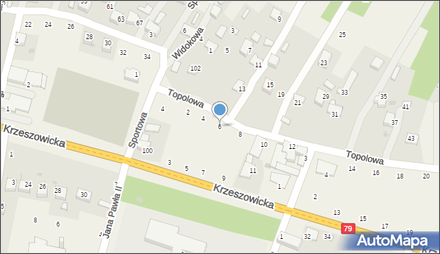 Wola Filipowska, Topolowa, 6, mapa Wola Filipowska