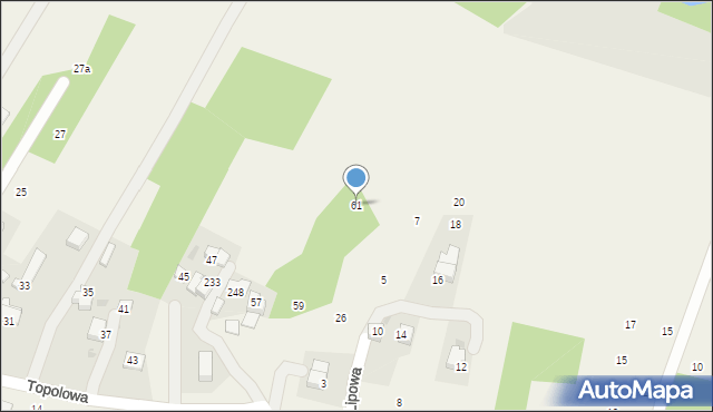 Wola Filipowska, Topolowa, 61, mapa Wola Filipowska