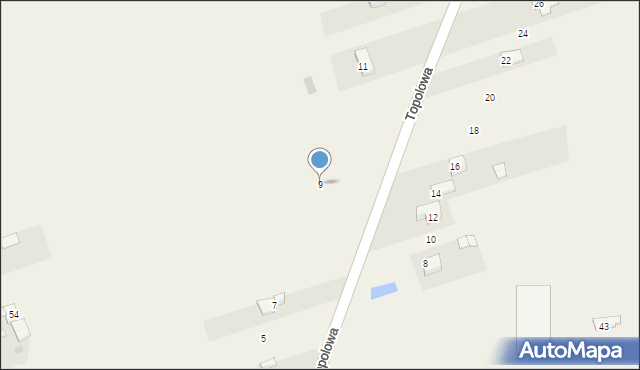 Wola Rębkowska, Topolowa, 9, mapa Wola Rębkowska