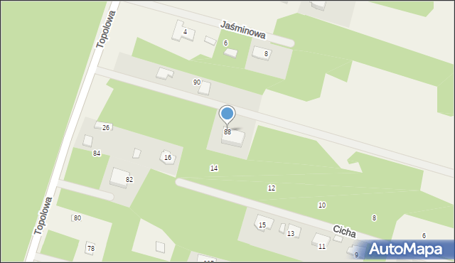 Wólka, Topolowa, 88, mapa Wólka