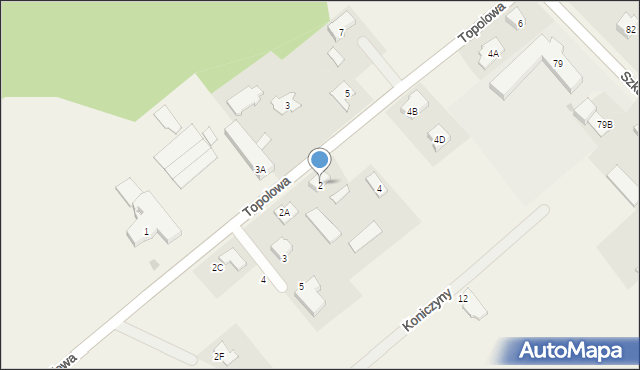 Wólka Radzymińska, Topolowa, 2, mapa Wólka Radzymińska
