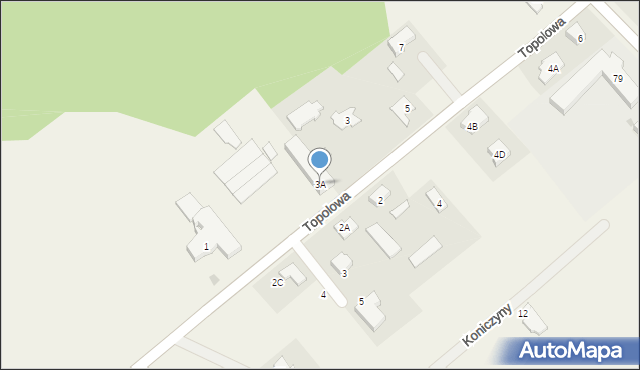 Wólka Radzymińska, Topolowa, 3A, mapa Wólka Radzymińska