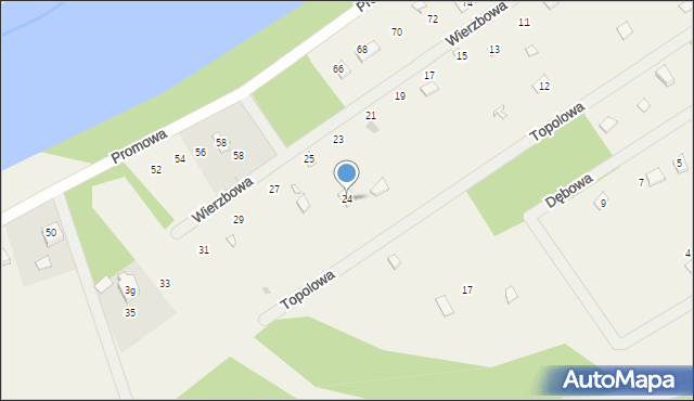 Wólka-Wojciechówek, Topolowa, 24, mapa Wólka-Wojciechówek