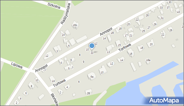 Wołomin, Torfowa, 11, mapa Wołomin