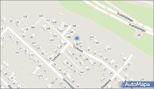 Wrocław, Torfowa, 39, mapa Wrocławia