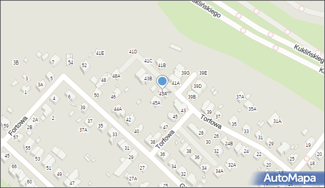 Wrocław, Torfowa, 43A, mapa Wrocławia