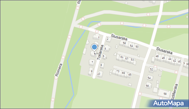 Wrocław, Tokarska, 5, mapa Wrocławia