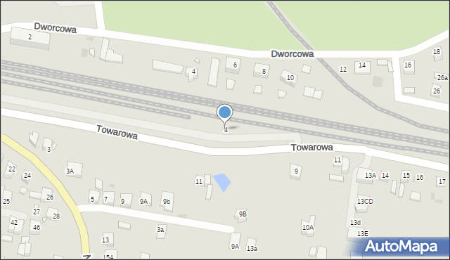 Wronki, Towarowa, 4, mapa Wronki
