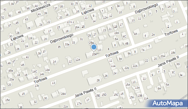 Ząbki, Torfowa, 10A, mapa Ząbki