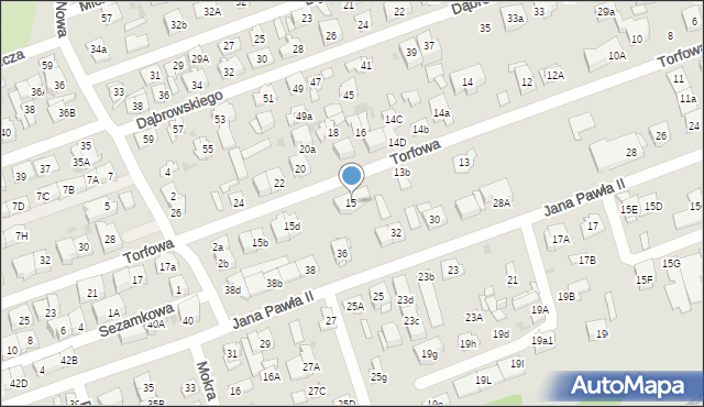 Ząbki, Torfowa, 15, mapa Ząbki