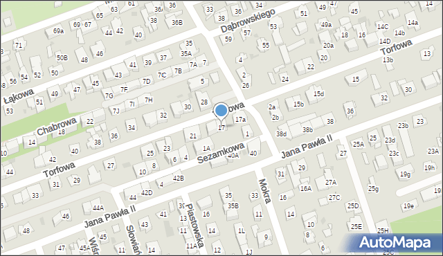 Ząbki, Torfowa, 17, mapa Ząbki
