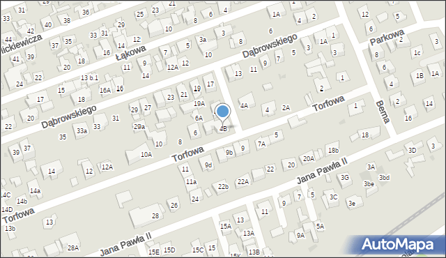 Ząbki, Torfowa, 4B, mapa Ząbki