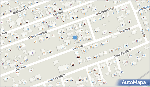 Ząbki, Torfowa, 8, mapa Ząbki