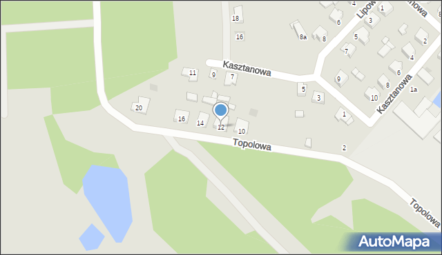 Zagórów, Topolowa, 12, mapa Zagórów