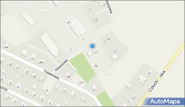 Zakrzewo, Towarowa, 8b, mapa Zakrzewo