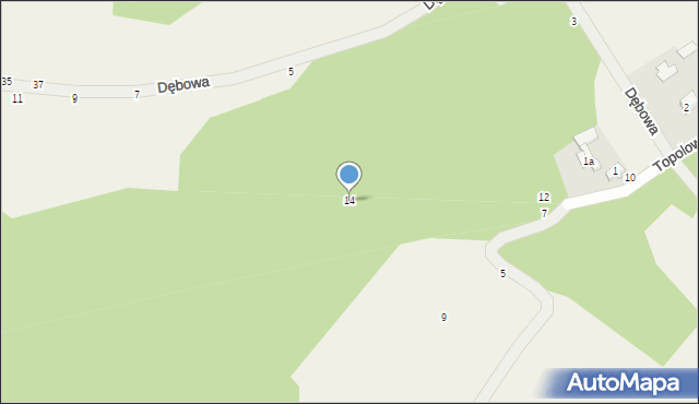 Zamienie, Topolowa, 14, mapa Zamienie