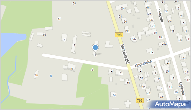 Żarki, Topolowa, 1, mapa Żarki