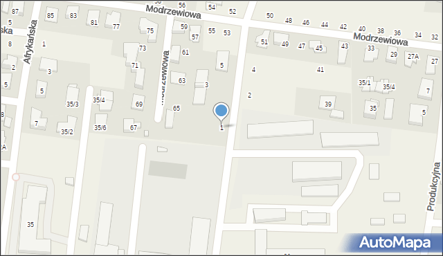 Zaścianki, Topolowa, 1, mapa Zaścianki