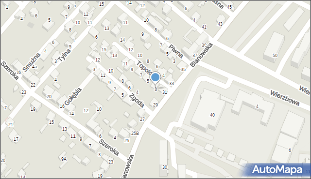 Zawiercie, Topolowa, 3, mapa Zawiercie