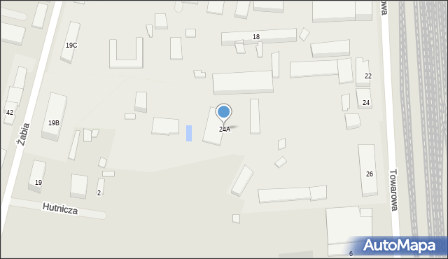 Zawiercie, Towarowa, 24A, mapa Zawiercie