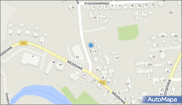 Zbąszyń, Topolowa, 2A, mapa Zbąszyń