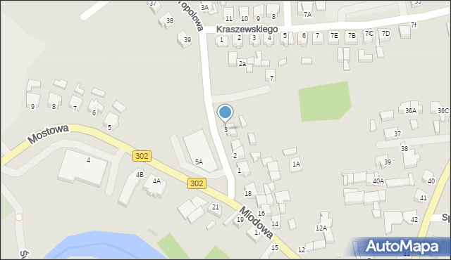 Zbąszyń, Topolowa, 3, mapa Zbąszyń