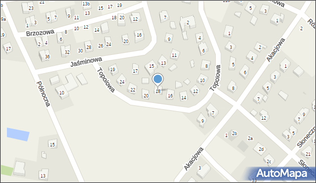 Zblewo, Topolowa, 18, mapa Zblewo