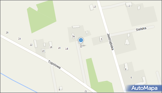 Żelechów, Topolowa, 12, mapa Żelechów