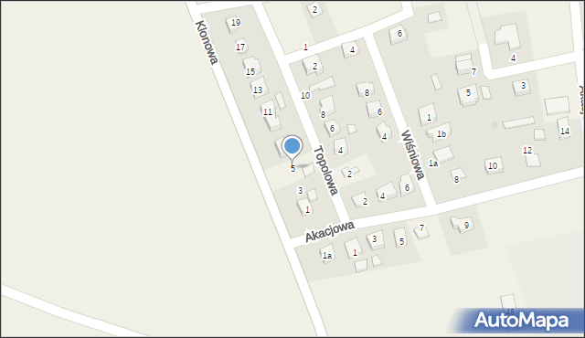 Żurawice, Topolowa, 5, mapa Żurawice