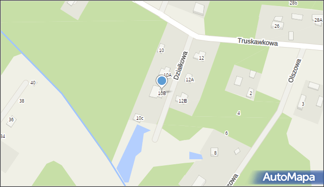 Adamów-Parcel, Truskawkowa, 10B, mapa Adamów-Parcel