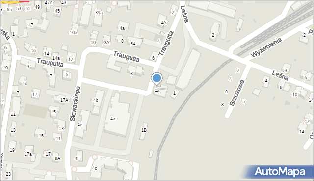 Andrychów, Traugutta Romualda, gen., 1a, mapa Andrychów