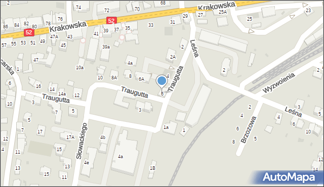 Andrychów, Traugutta Romualda, gen., 6, mapa Andrychów