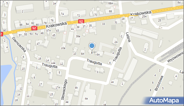 Andrychów, Traugutta Romualda, gen., 8, mapa Andrychów