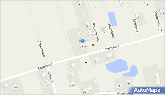 Bądki, Truskawkowa, 2, mapa Bądki