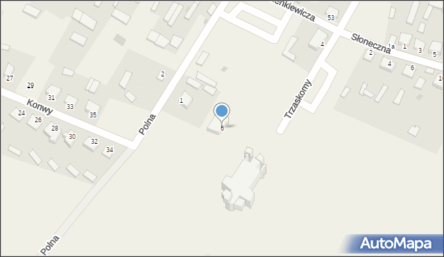 Baranowo, Trzaskomy Jana, ks., 6, mapa Baranowo