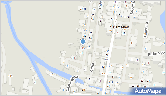 Barczewo, Traugutta Romualda, gen., 15, mapa Barczewo