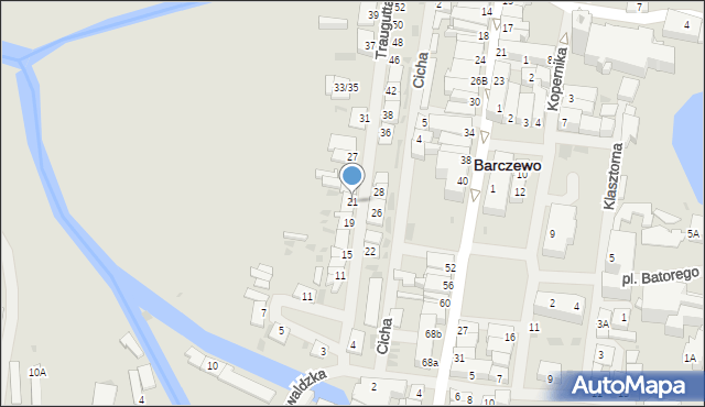Barczewo, Traugutta Romualda, gen., 21, mapa Barczewo