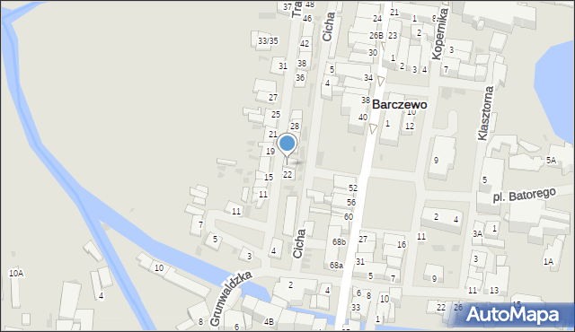 Barczewo, Traugutta Romualda, gen., 24, mapa Barczewo
