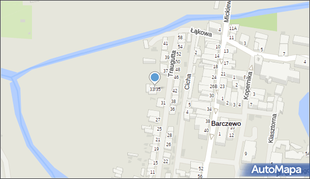 Barczewo, Traugutta Romualda, gen., 33/35, mapa Barczewo