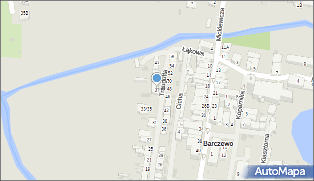 Barczewo, Traugutta Romualda, gen., 37, mapa Barczewo
