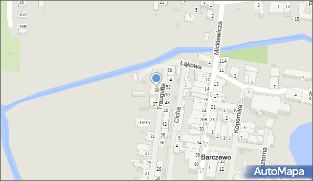 Barczewo, Traugutta Romualda, gen., 39, mapa Barczewo