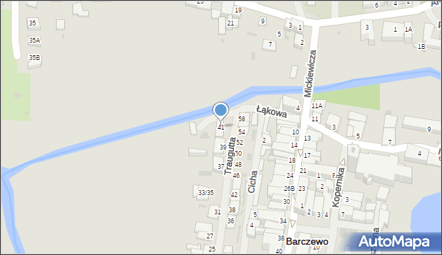 Barczewo, Traugutta Romualda, gen., 41, mapa Barczewo