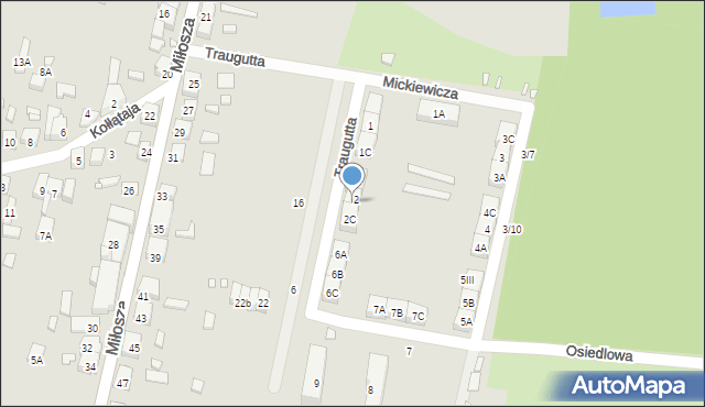 Będzin, Traugutta Romualda, gen., 2II, mapa Będzin