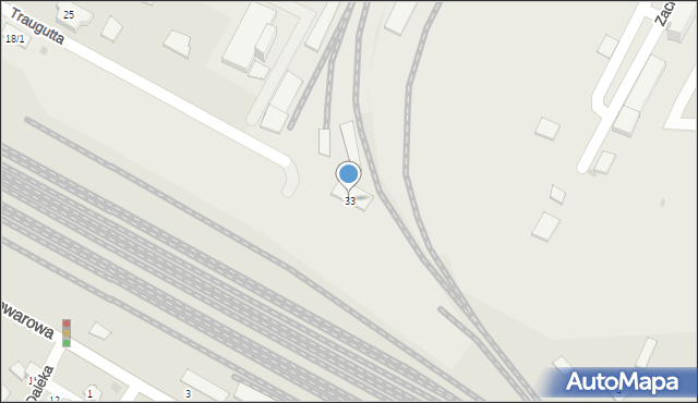 Białystok, Traugutta Romualda, gen., 33, mapa Białegostoku