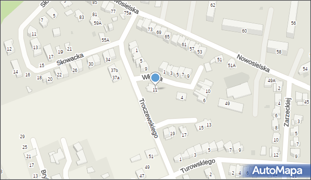 Białystok, Troczewskiego Zbigniewa, 11, mapa Białegostoku