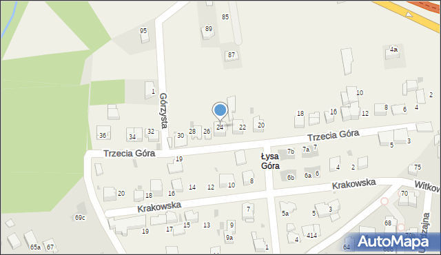 Bibice, Trzecia Góra, 24, mapa Bibice