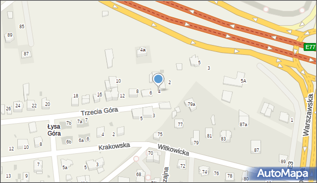 Bibice, Trzecia Góra, 4, mapa Bibice